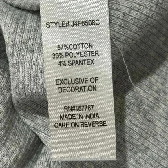 Fct Basics Juniors Long Sleeve Cropped Ribbed Henley Crewneck Size L NWT - Picture 8 of 9